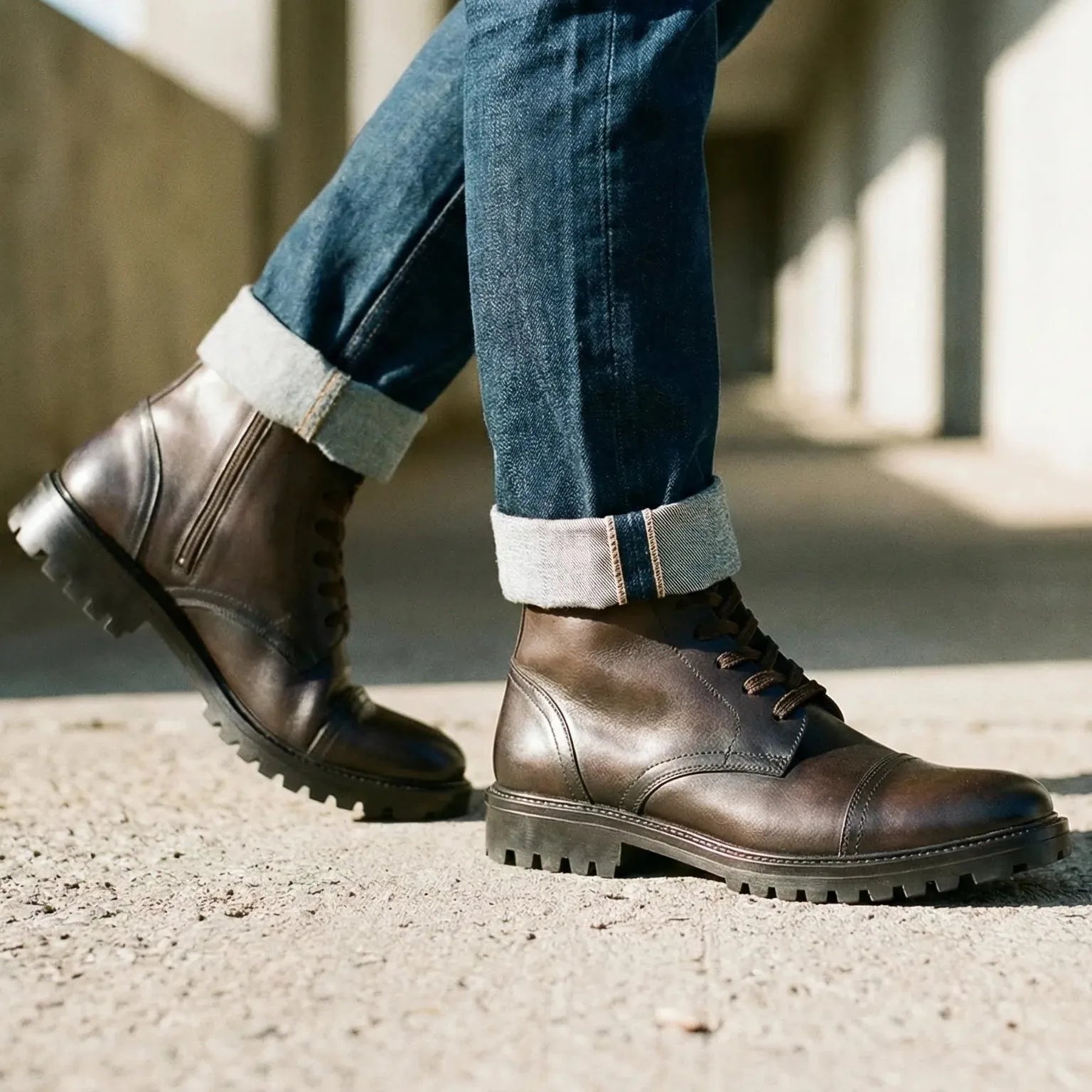 Magellan: High Ankle Boot boot rubber sole – VELVORY durable men's footwear India