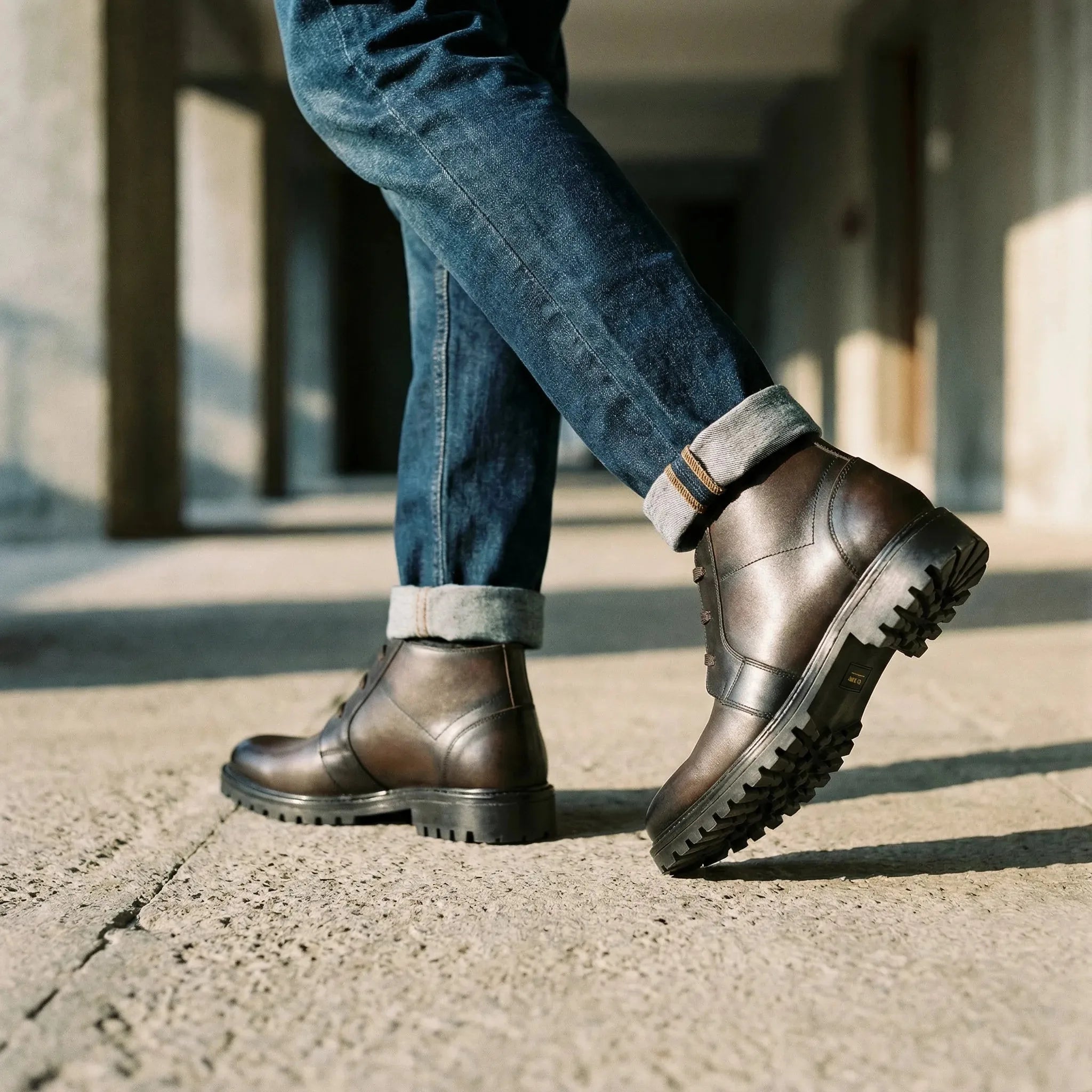 Man wearing Livingstone: Chukka Boot boot by VELVORY – leather men's shoes India