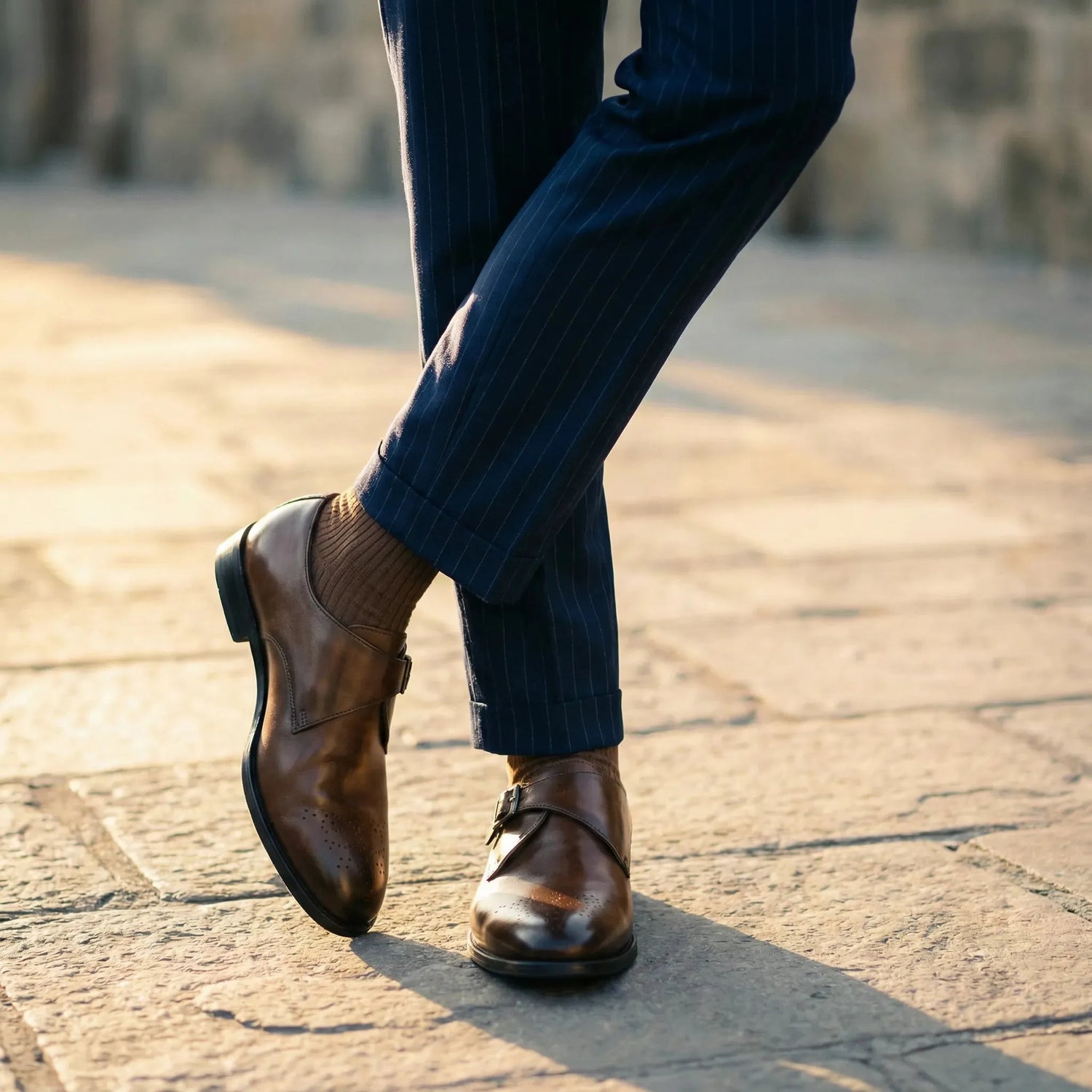 Earl: Single Monk oxford rubber sole – VELVORY durable men's footwear India
