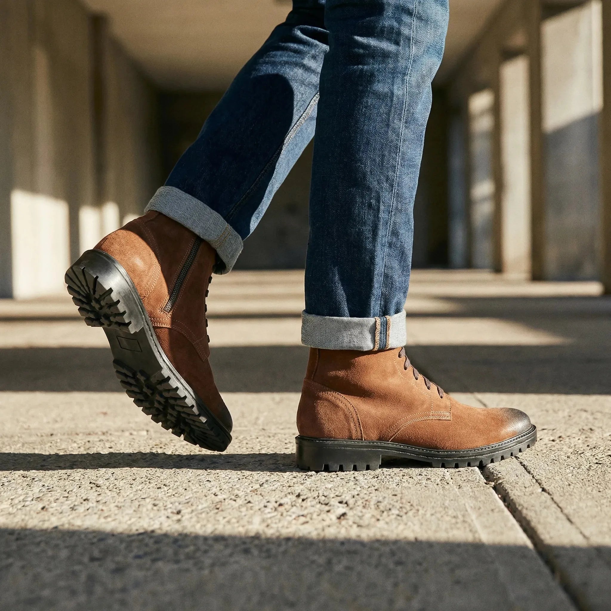 Shackleton: Zip Boot boot stitching detail – VELVORY handcrafted men's leather shoes