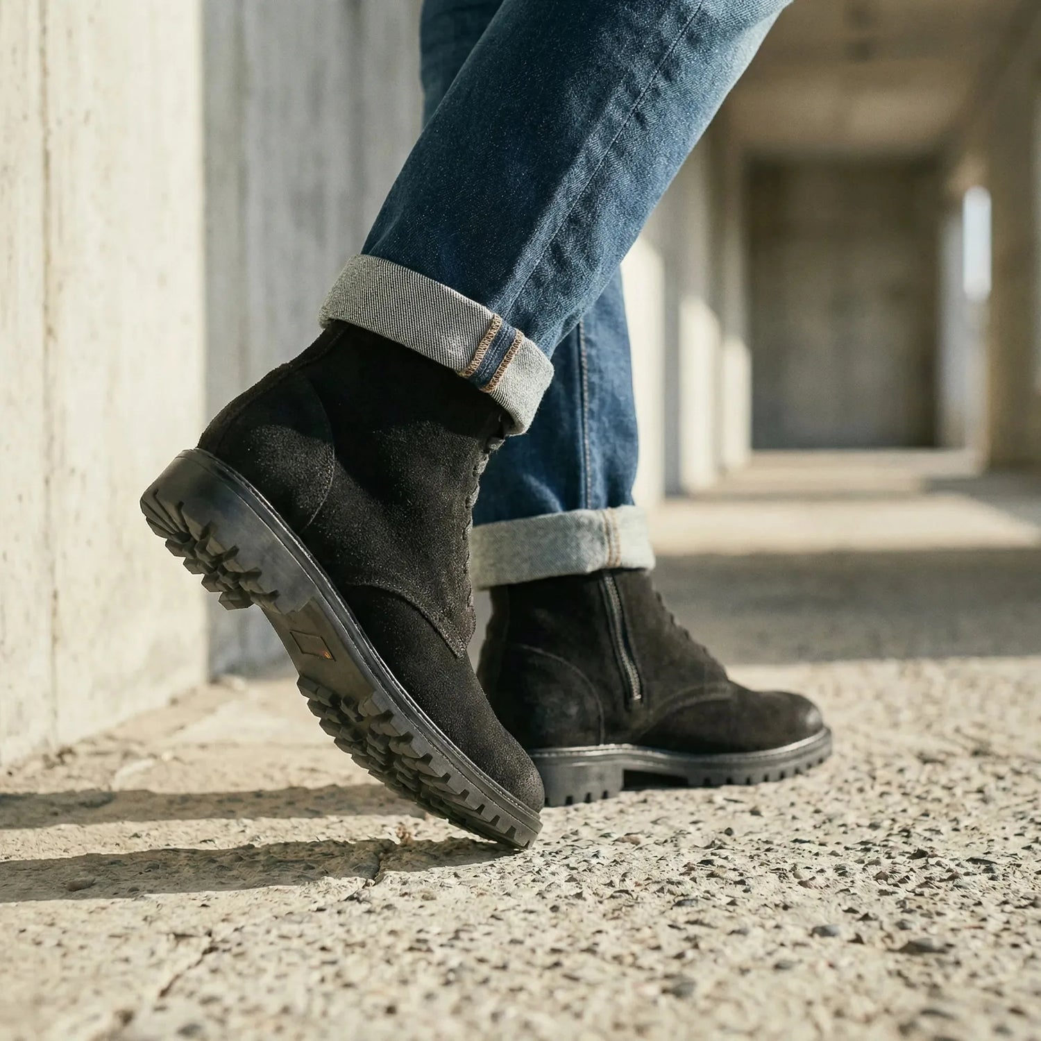 Shackleton: Zip Boot boot stitching detail – VELVORY handcrafted men's leather shoes