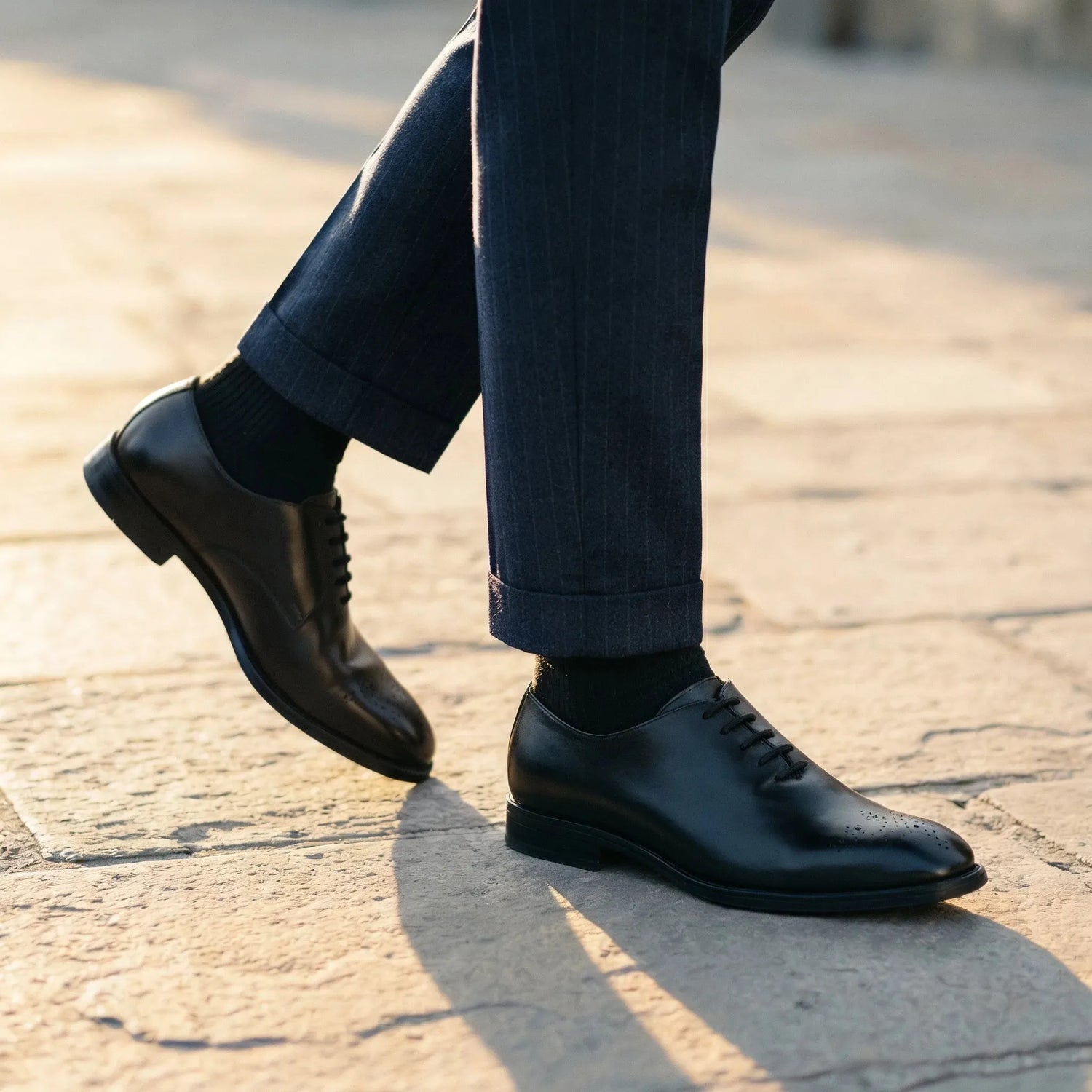 Man wearing Regent: Whole cut Oxford oxford by VELVORY – leather men's shoes India