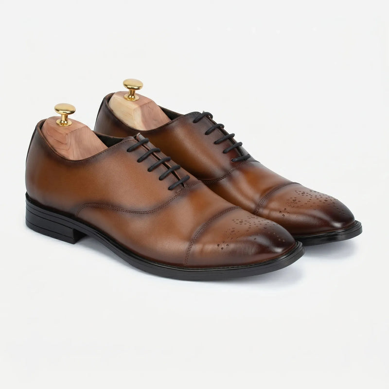 Sovereign: Cap-Toe Oxford leather oxford for men by VELVORY – premium premium footwear India