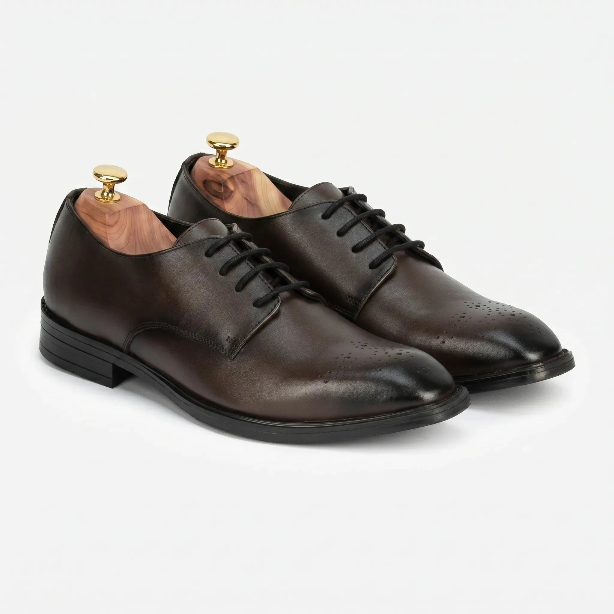 Baron: Derby leather oxford for men by VELVORY – premium premium footwear India