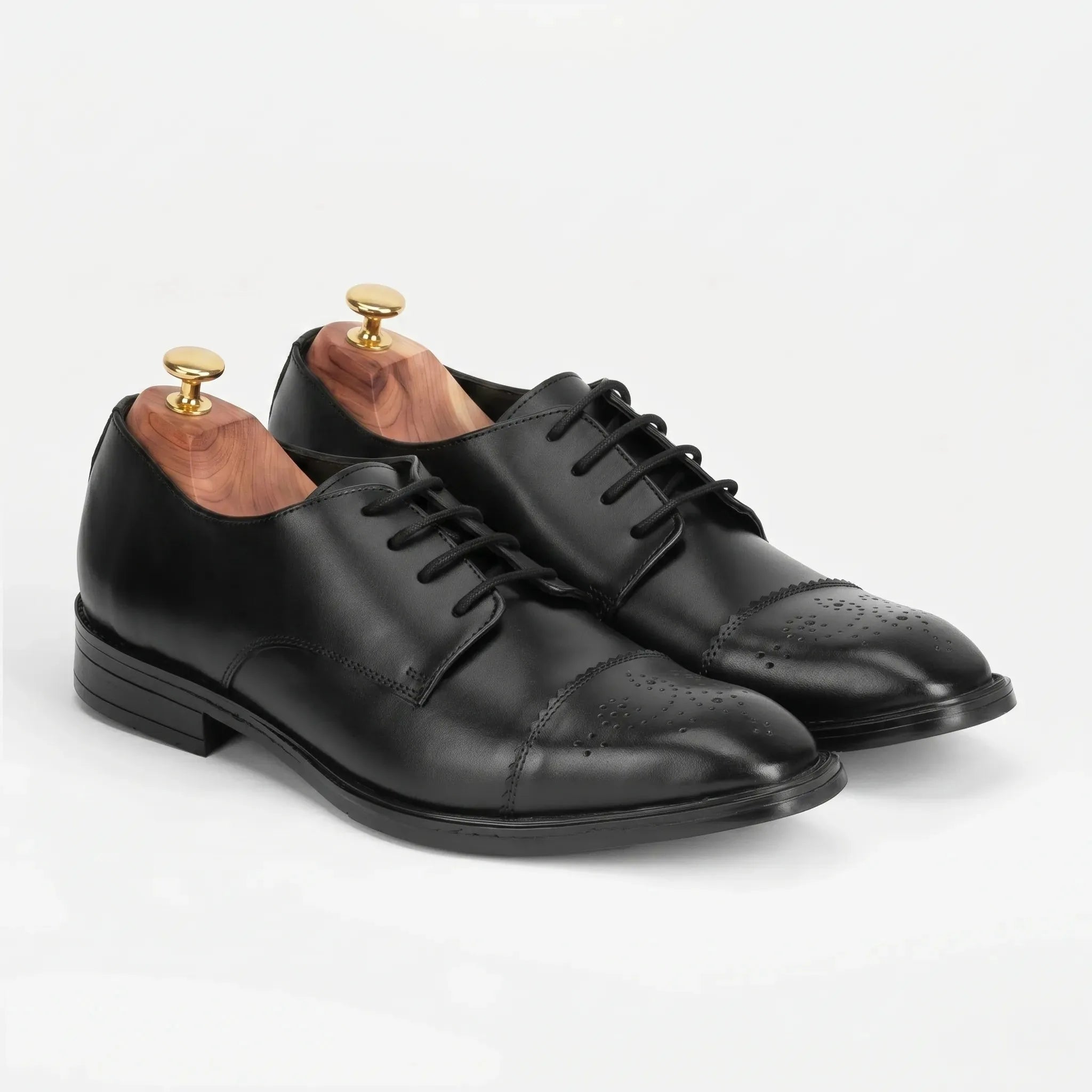 Chamberlain: Cap Toe Derby leather oxford for men by VELVORY – premium premium footwear India