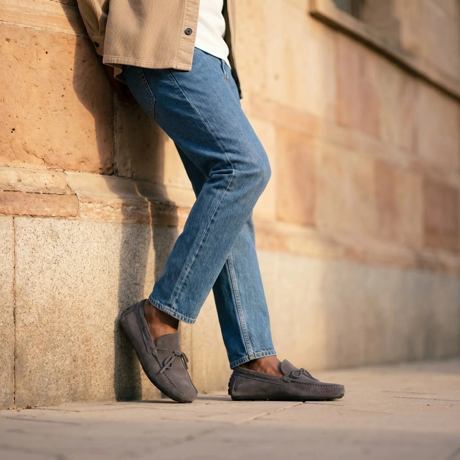 Ravello: Boat Loafer loafer stitching detail – VELVORY handcrafted men's leather shoes