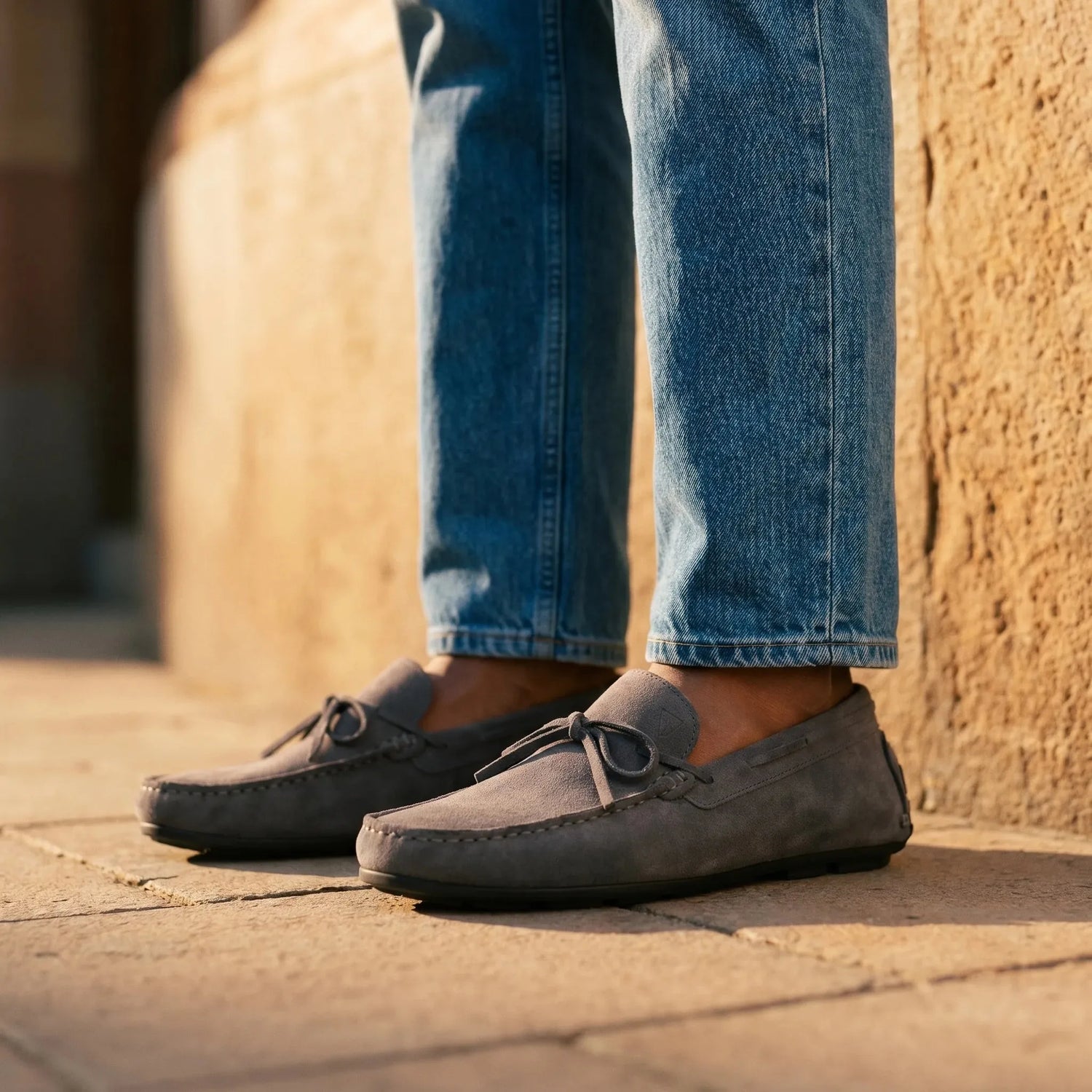 Man wearing Ravello: Boat Loafer loafer by VELVORY – leather men's shoes India