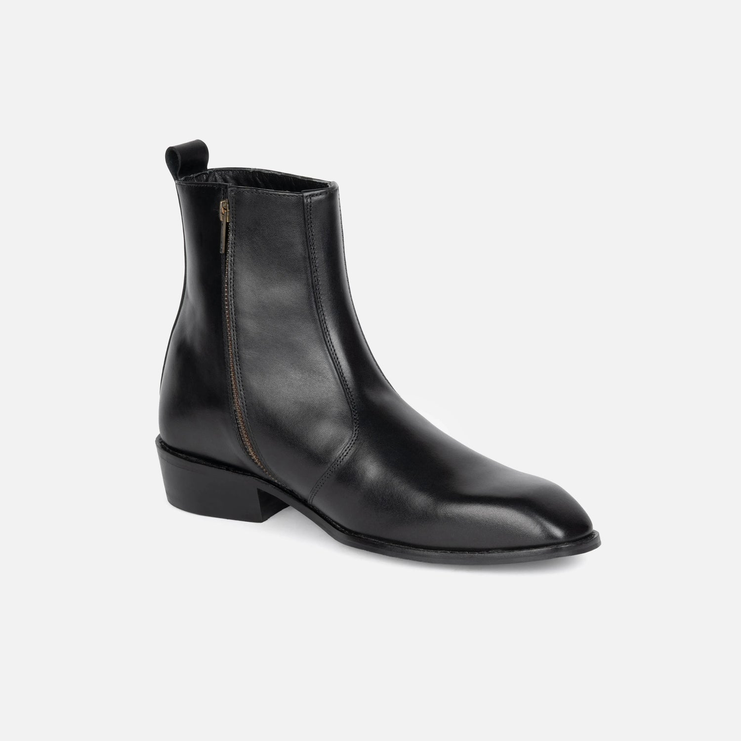 Mawson: Zip Boot boot front view – VELVORY premium men's leather shoes India