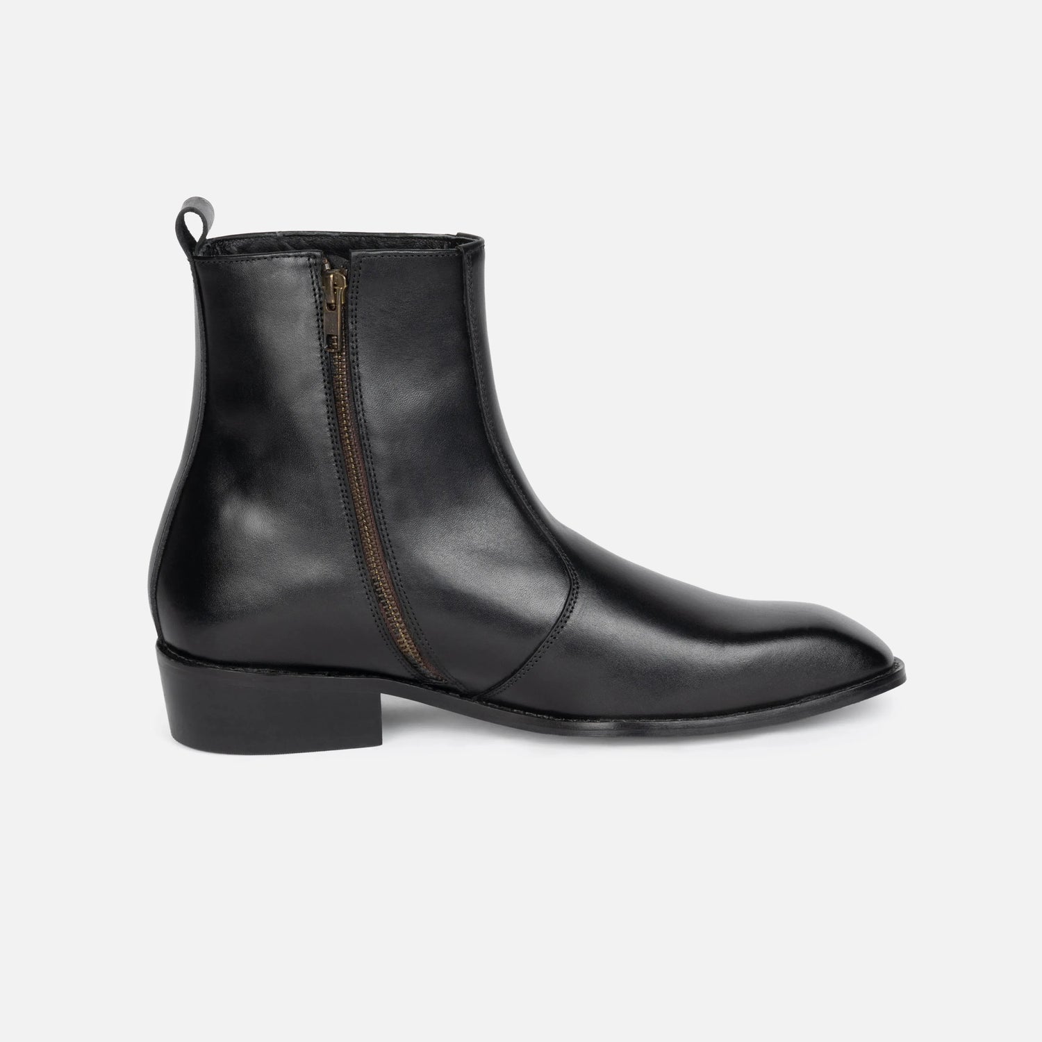 Mawson: Zip Boot boot side view – VELVORY premium leather men's footwear