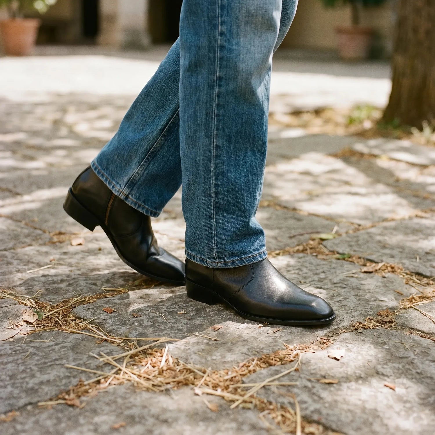 Mawson: Zip Boot boot stitching detail – VELVORY handcrafted men's leather shoes