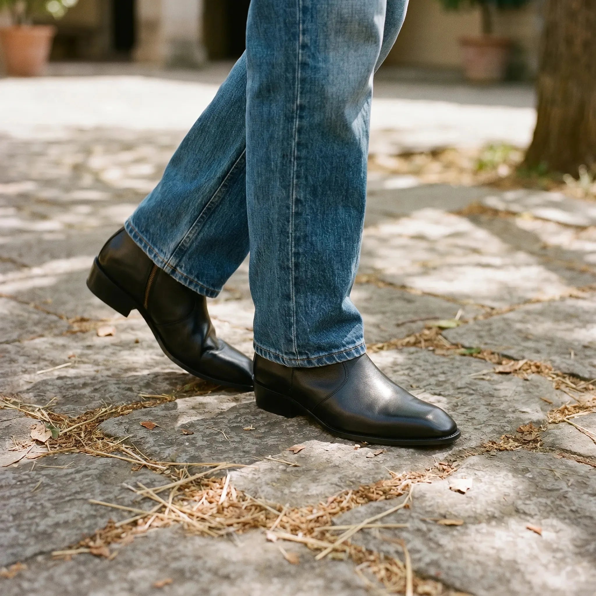 Mawson: Zip Boot boot stitching detail – VELVORY handcrafted men's leather shoes