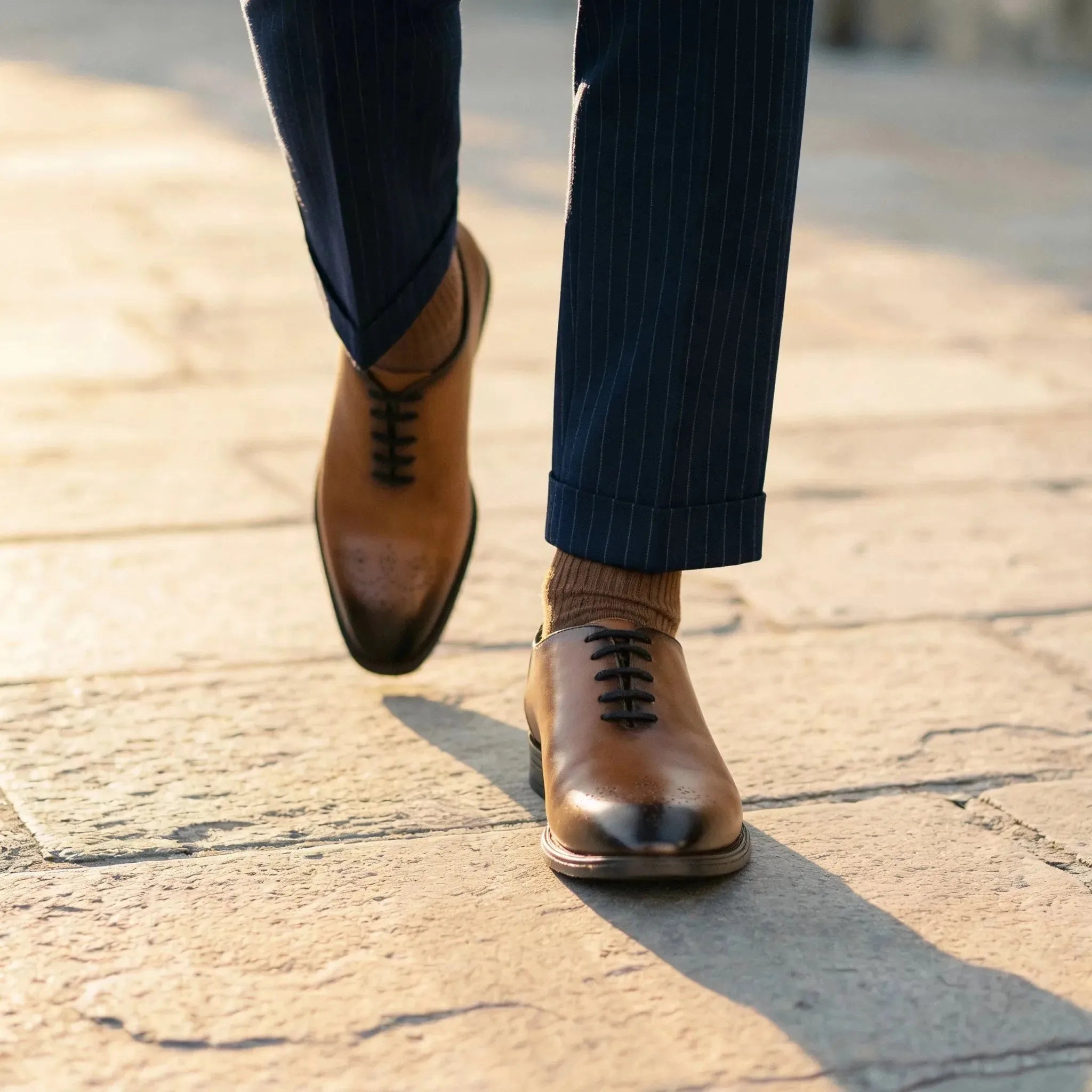 Regent: Whole cut Oxford oxford stitching detail – VELVORY handcrafted men's leather shoes