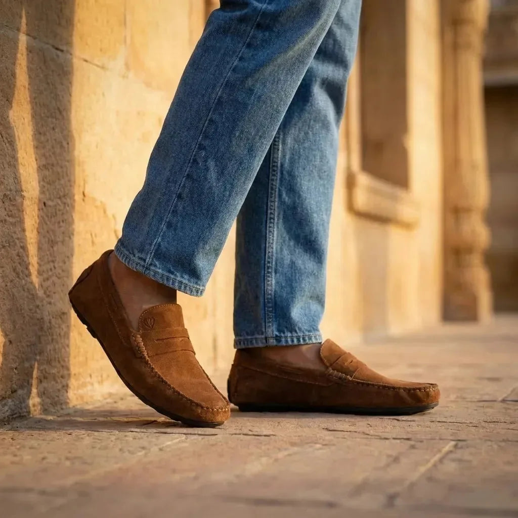 Sorrento: Penny Loafer loafer stitching detail – VELVORY handcrafted men's leather shoes