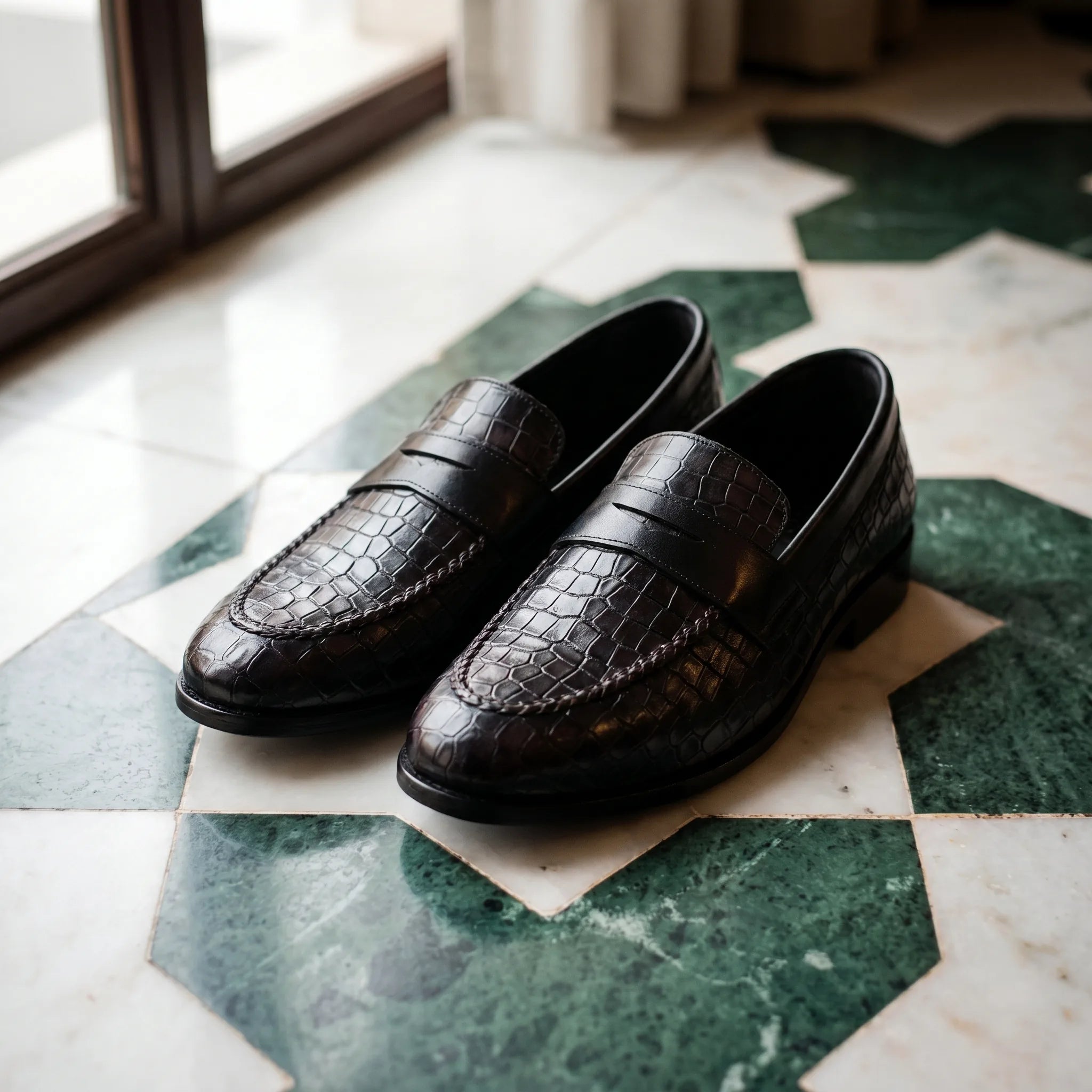 Virtuoso: Croco Slip-on