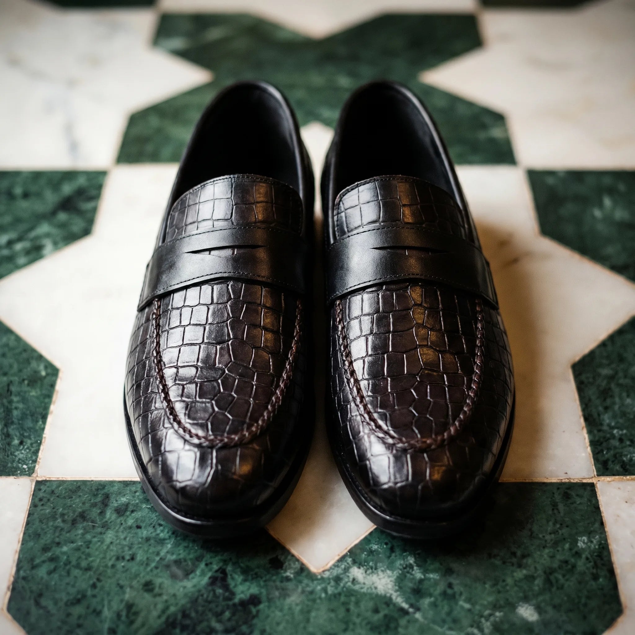 Virtuoso: Croco Slip-on