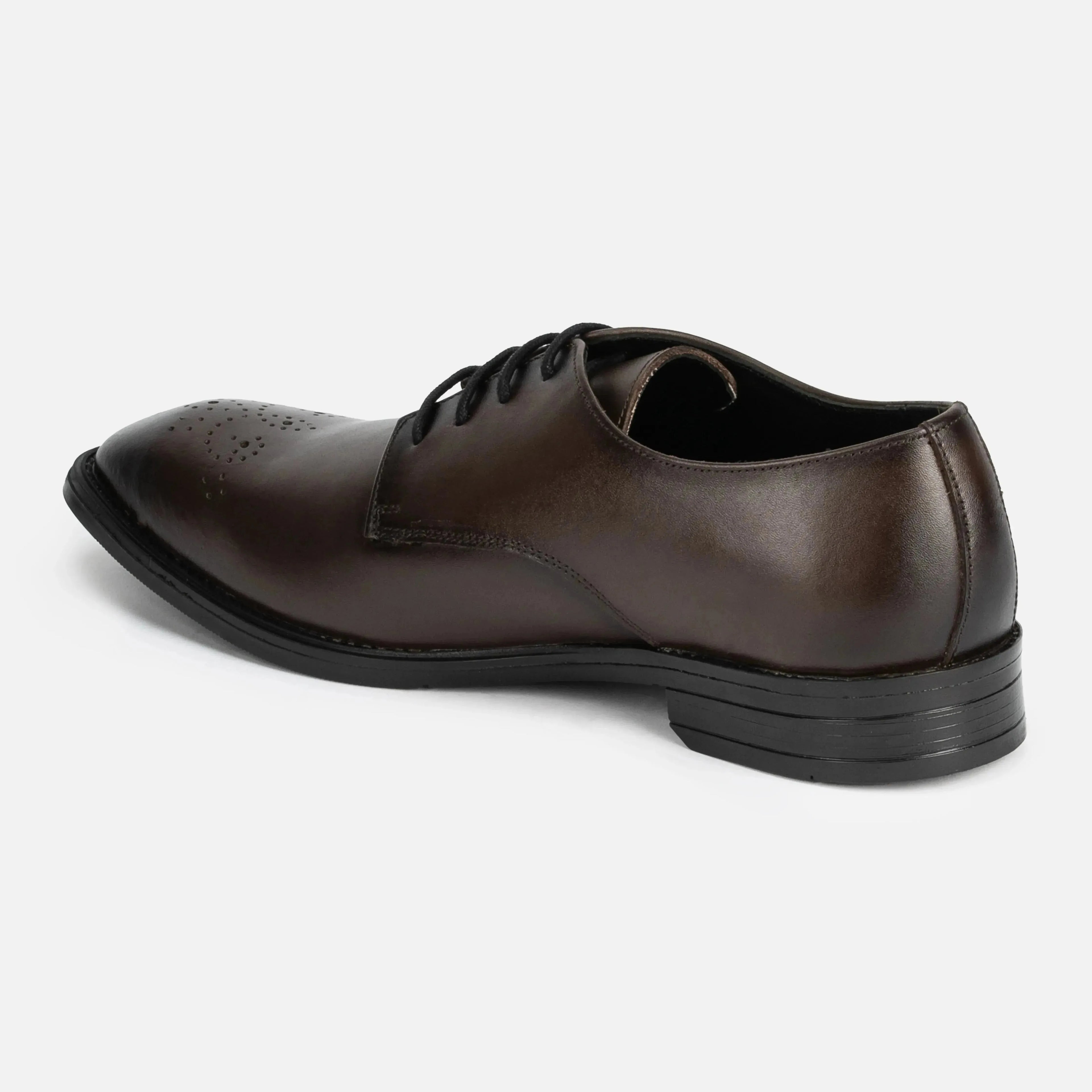 Baron: Derby oxford rear view – VELVORY leather men's oxford boots India