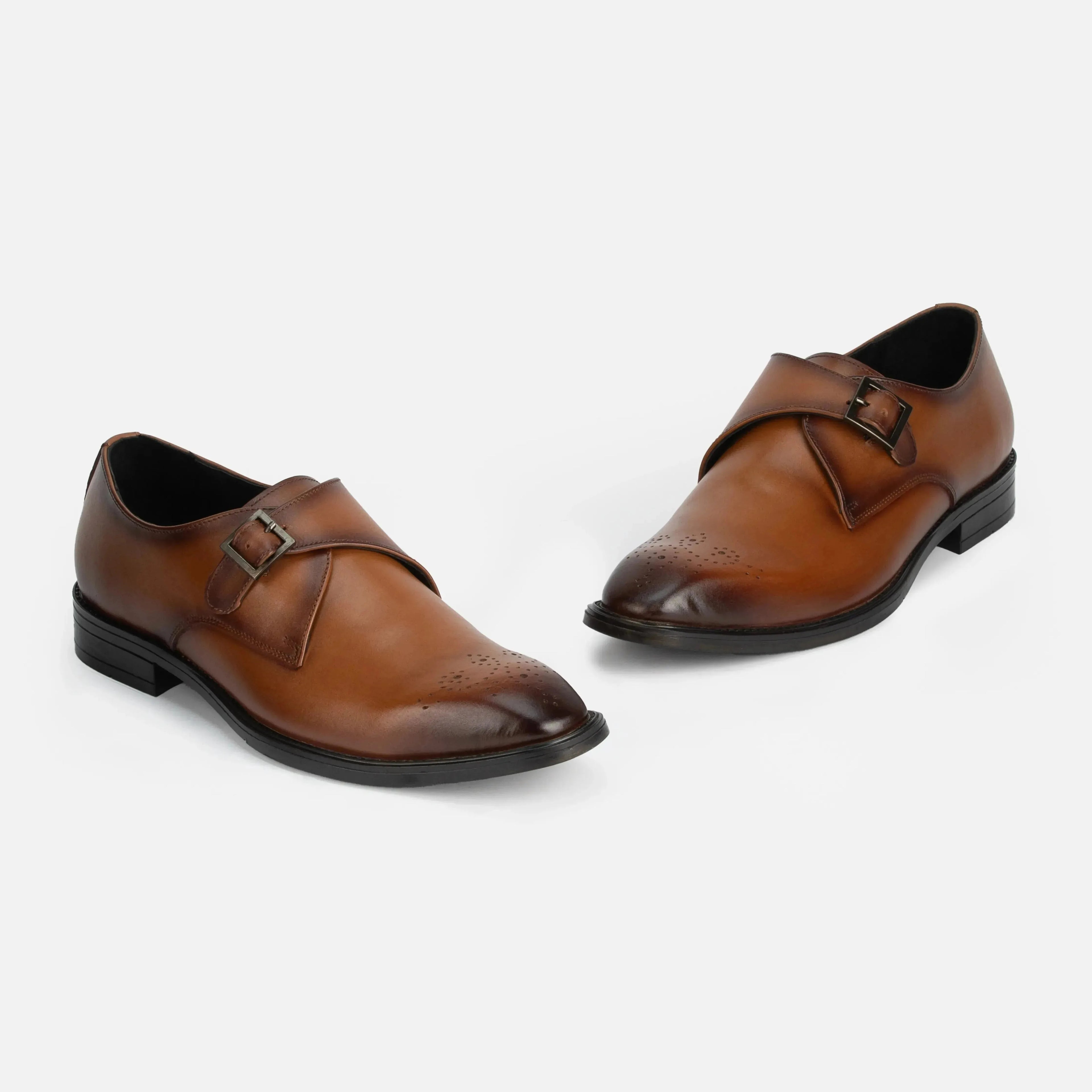 Earl: Single Monk oxford detail view 8 – VELVORY men's footwear India