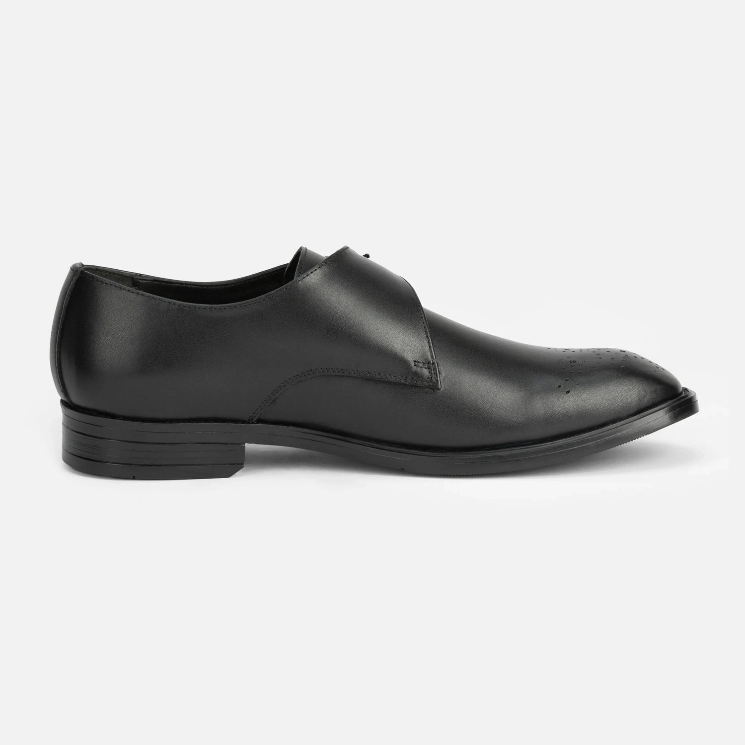 Earl: Single Monk oxford side view – VELVORY premium leather men's footwear