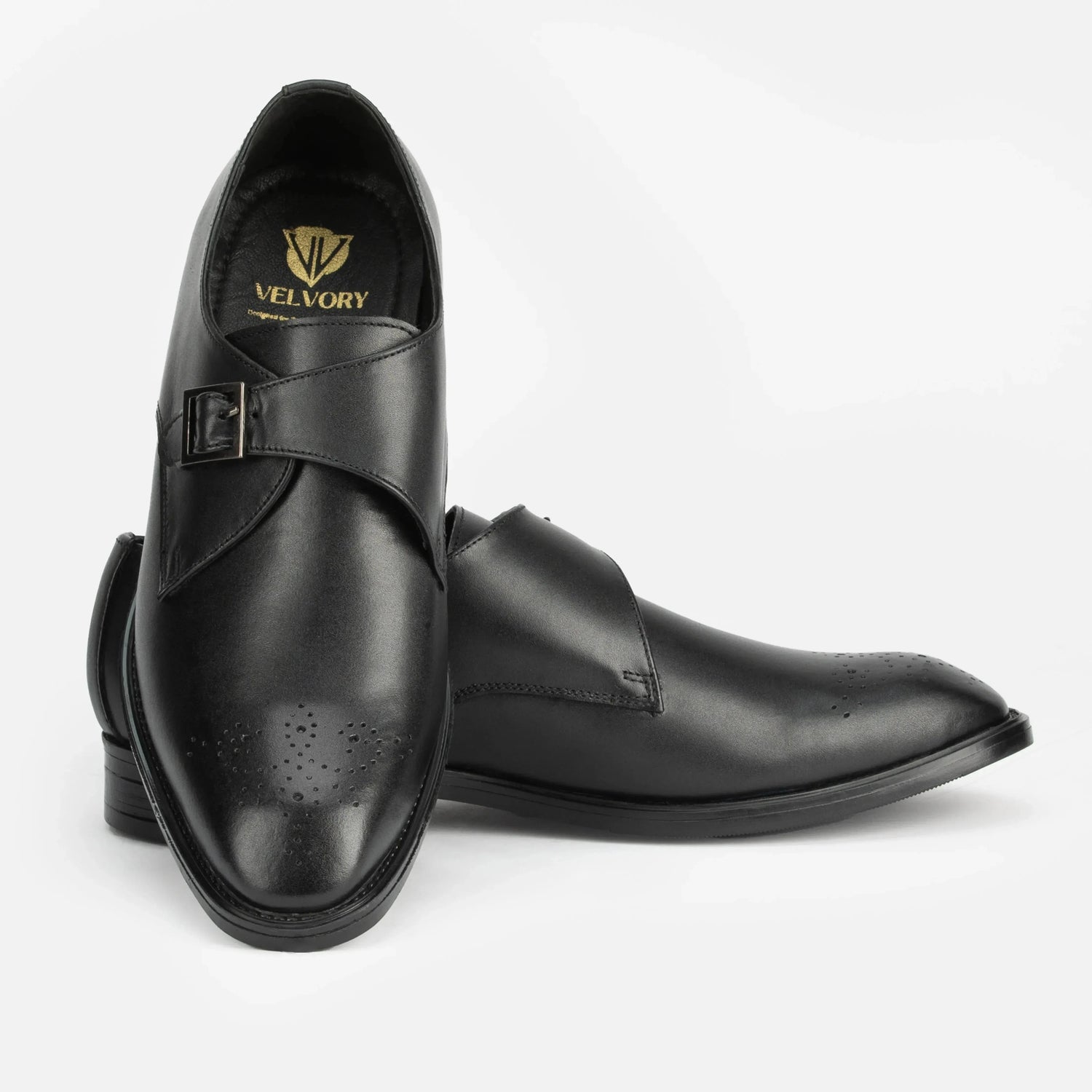 Earl: Single Monk oxford detail view 9 – VELVORY men's footwear India