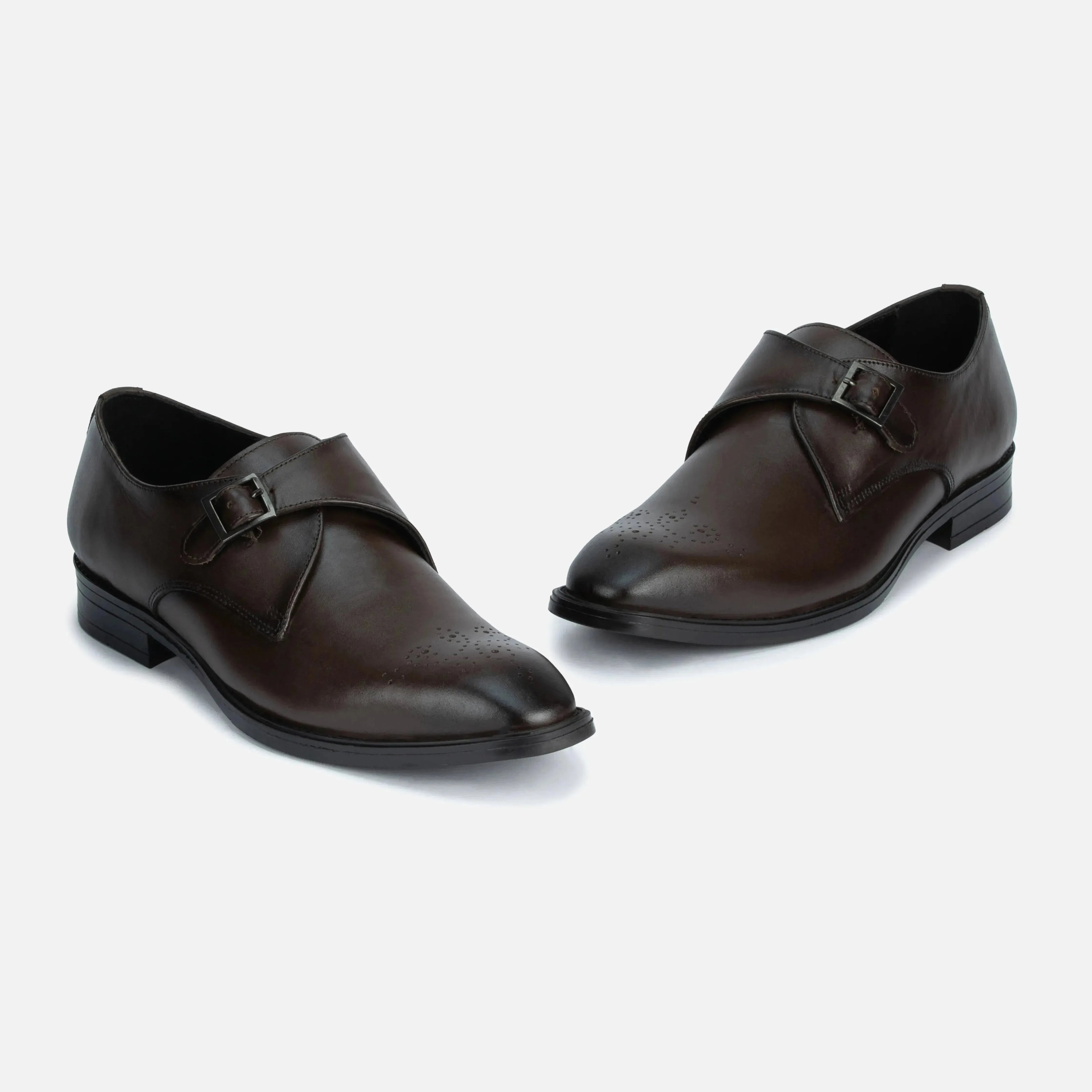 Earl: Single Monk oxford detail view 8 – VELVORY men's footwear India