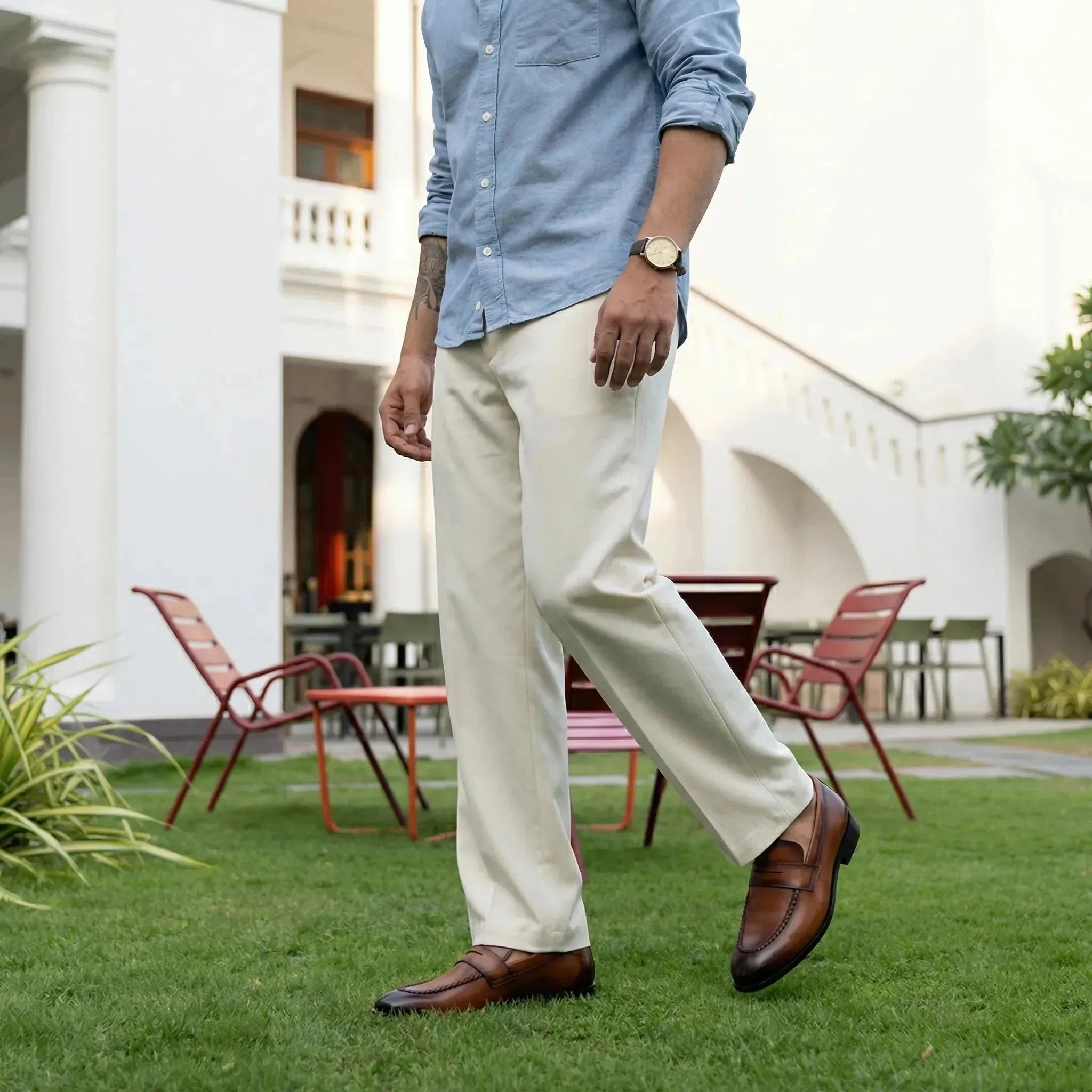 Fresco: Slip-on slip-on stitching detail – VELVORY handcrafted men's leather shoes