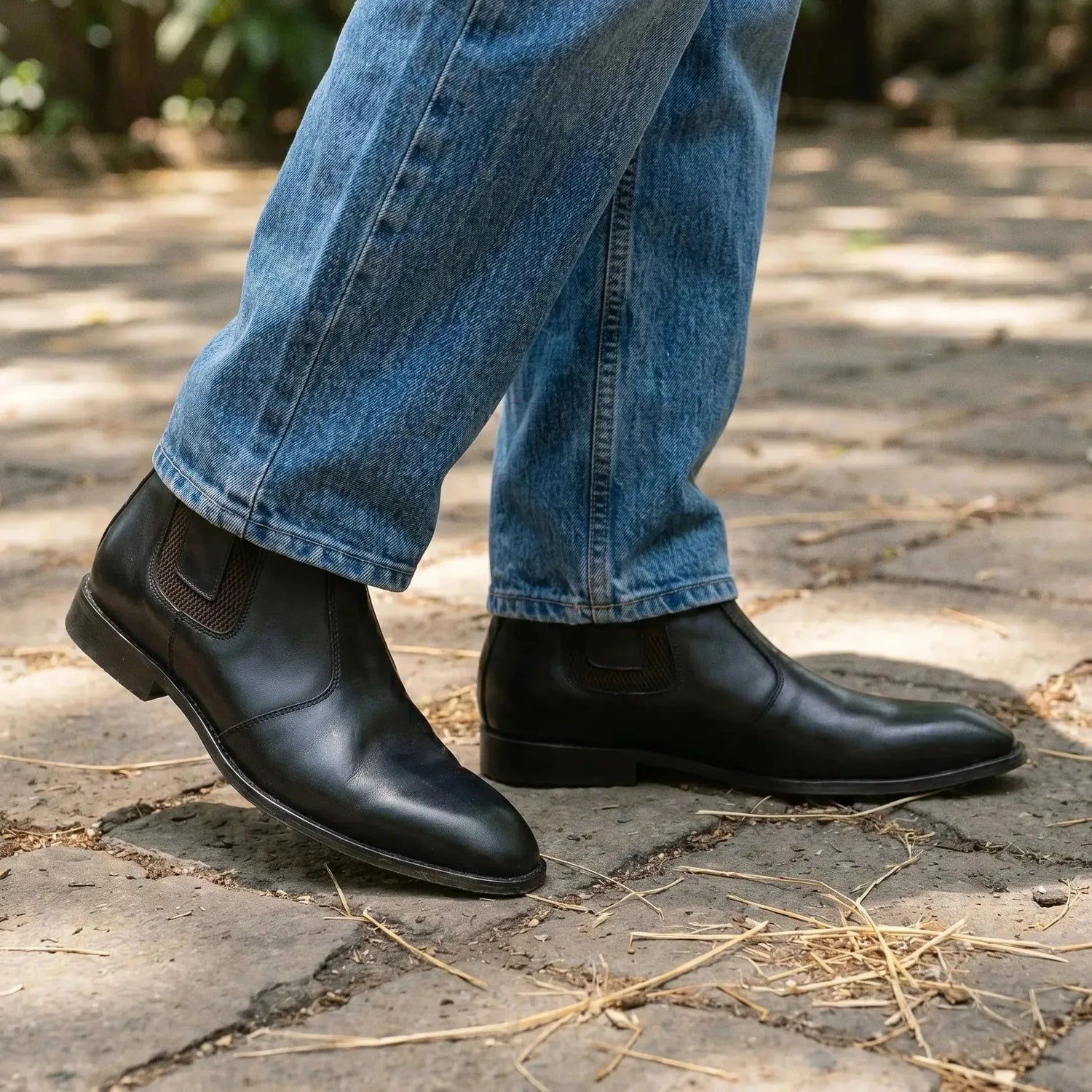 Marcus: Chelsea Boot boot stitching detail – VELVORY handcrafted men's leather shoes
