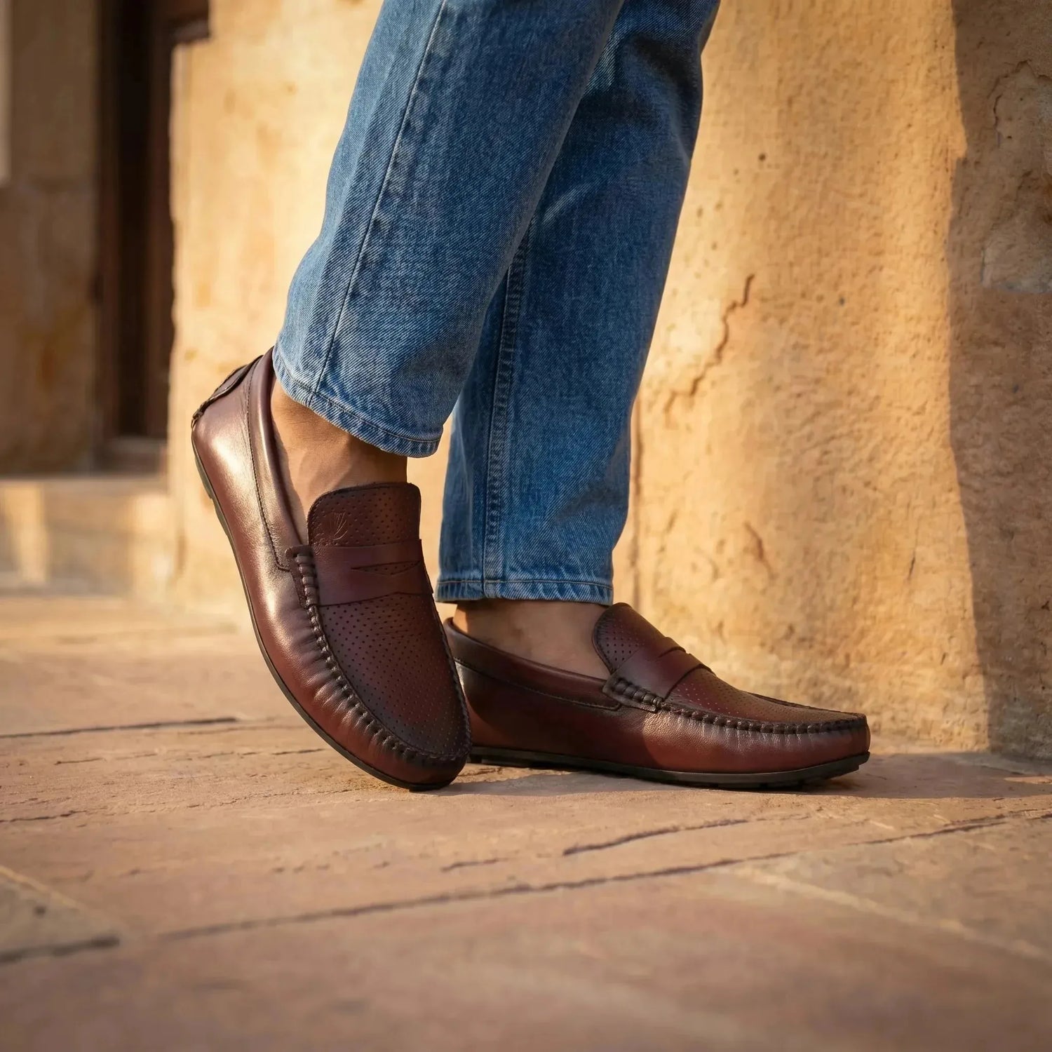 Portofino: Dress Loafers loafer stitching detail – VELVORY handcrafted men's leather shoes
