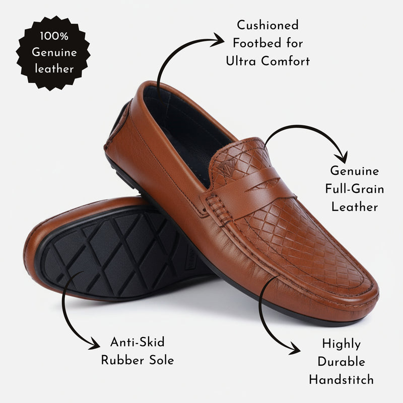 Elegant Woven Textured Loafers