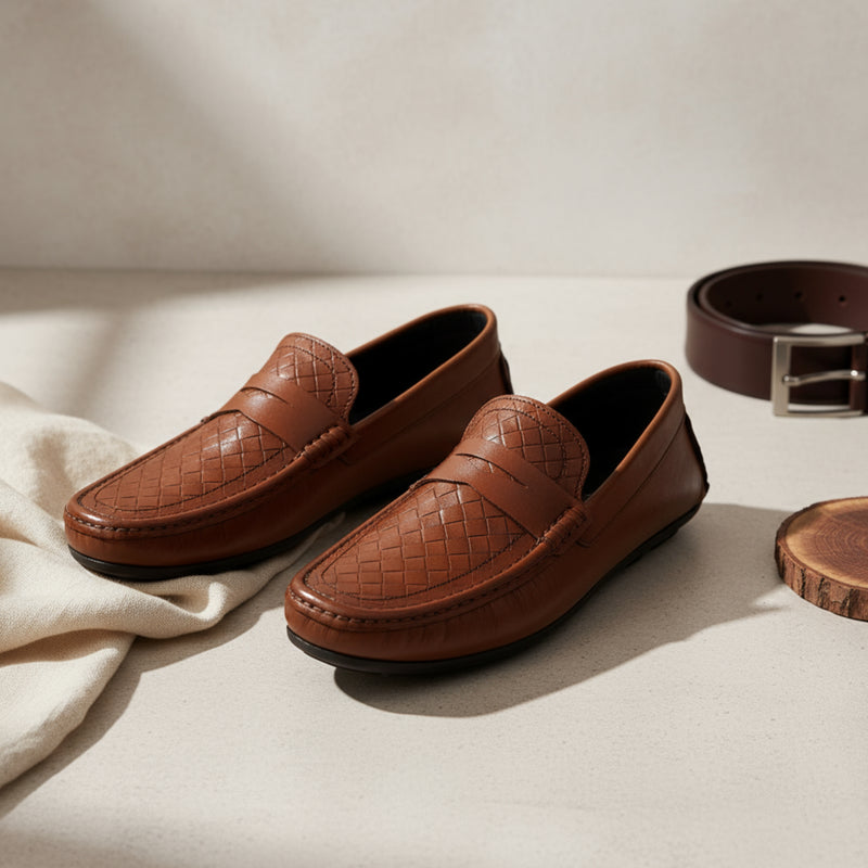 Elegant Woven Textured Loafers