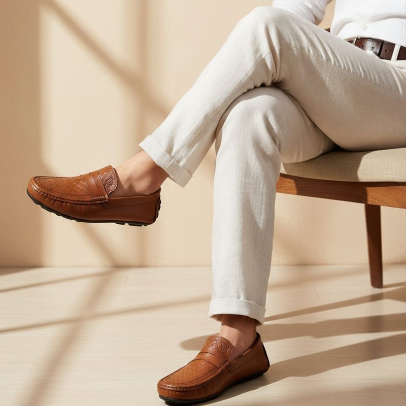 Elegant Woven Textured Loafers